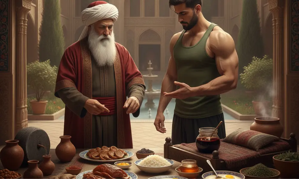 غذا های مفید برای افزایش حجم عظلات در طب سنتی-میرصالحی