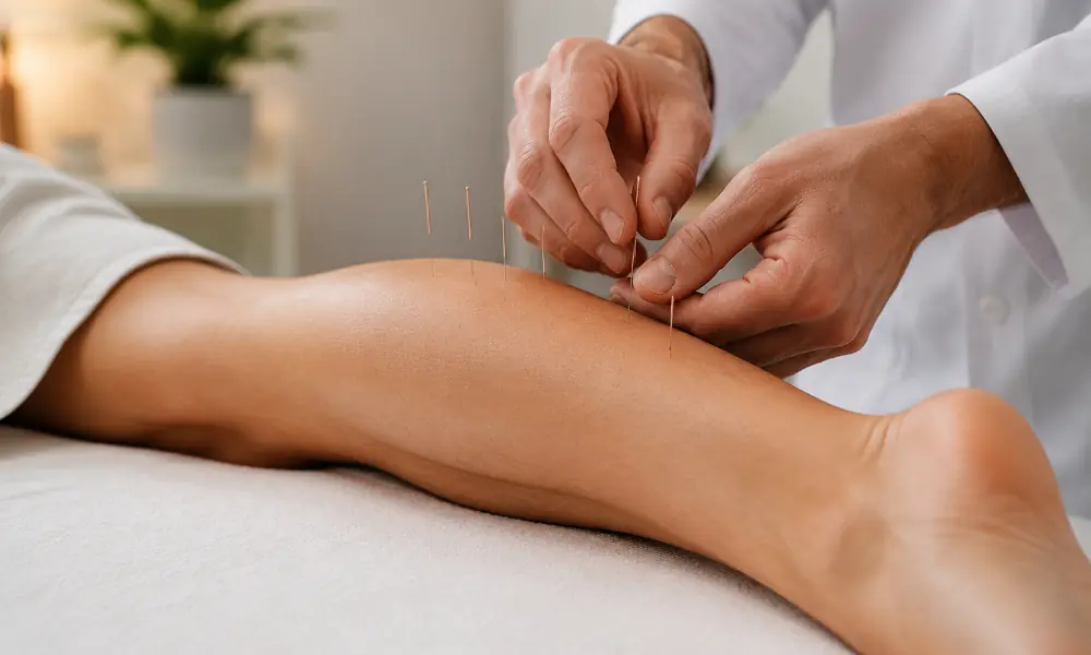 طب سوزنی برای گرفتگی پشت ساق پا-میرصالحی